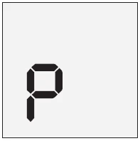Czarny symbol cyfrowy w kształcie stylizowanej litery p na neutralnym jasnoszarym tle