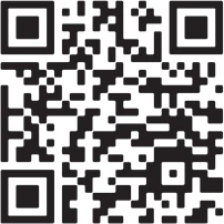 Kwadratowy kod QR w czerni i bieli, złożony z siatki małych pikseli i trzech dużych kwadratów pozycyjnych w rogach