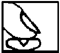 Stylized black and white drawing showing a nose in profile with a drop falling from it