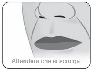 Stylized black and white drawing of a human face with the text below 'Wait for it to dissolve'