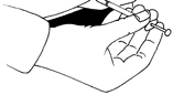 A hand holds a syringe with the