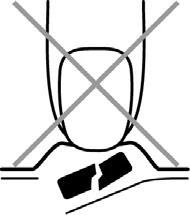 Stylized black and white drawing of a finger touching a bandage applied to the skin with a large gray X over it