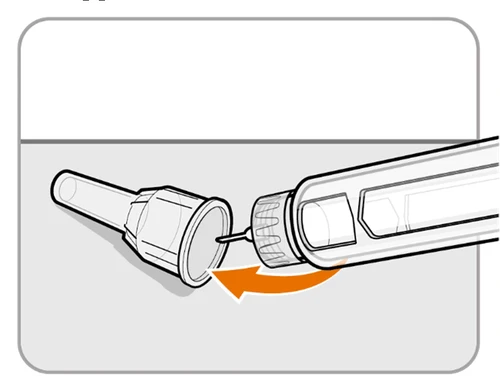 Technical illustration showing the internal mechanism of a medical device