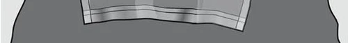 Schematic black and white drawing of a rectangular medicine package resting on a flat surface with gray shading