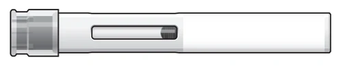 Cylindrical white pen-shaped medical device with a