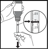 A hand holds a vial while the