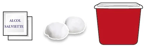 Two alcohol wipe pouches