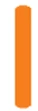 A vertically oriented uniform orange rectangle with slightly rounded edges on a white background