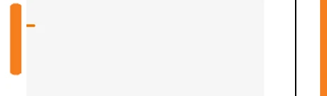 An orange vertical bar on the left with a small horizontal orange stroke and a thin black vertical line on the right