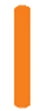 A vertical bar of uniform orange color on a white background