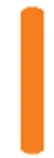 A long vertical bar of uniform orange color on a white background