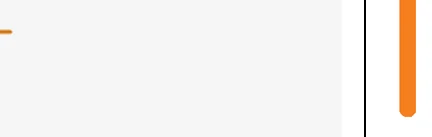 Light gray background with a thin orange horizontal line on the left and a thick orange vertical bar on the right, separated by a black line