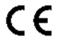 European conformity CE mark symbol in large black characters on a white background