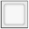 White rectangle with rounded edges and internal shading on a light gray background bordered by a thin black frame