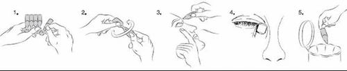 Sequence of five drawings illustrating the