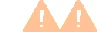 Two orange triangles with pointed tops, each containing a white exclamation mark at the center on a white background