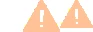 Two orange triangles with a white exclamation mark in the center each on a white background
