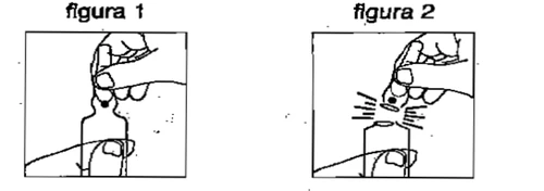 Dos dibujos en blanco y negro que muestran manos manipulando un frasco para retirar con precisión el tapón o sello