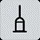 Icono estilizado en negro sobre fondo gris que representa un frasco médico con tapón de rosca y un cuello largo y delgado