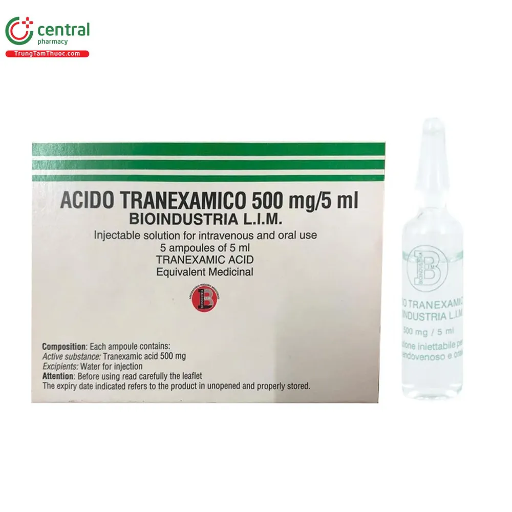 Tranexamic acid Bioindustria L.I.M. solution for injection