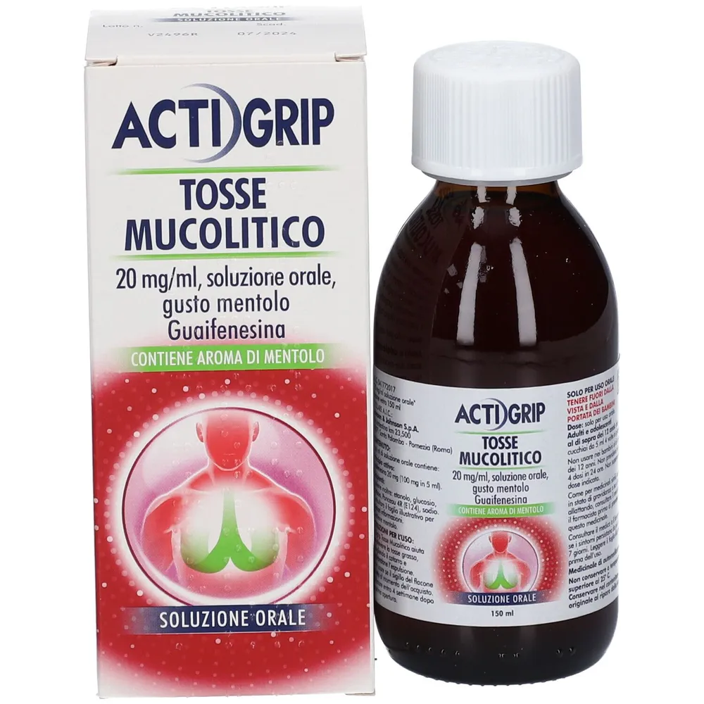 Actigrip tos mucolítica solución, oral