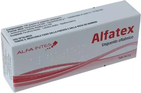 Alfatex solution, eye drops, powder and solvent for preparation of solution