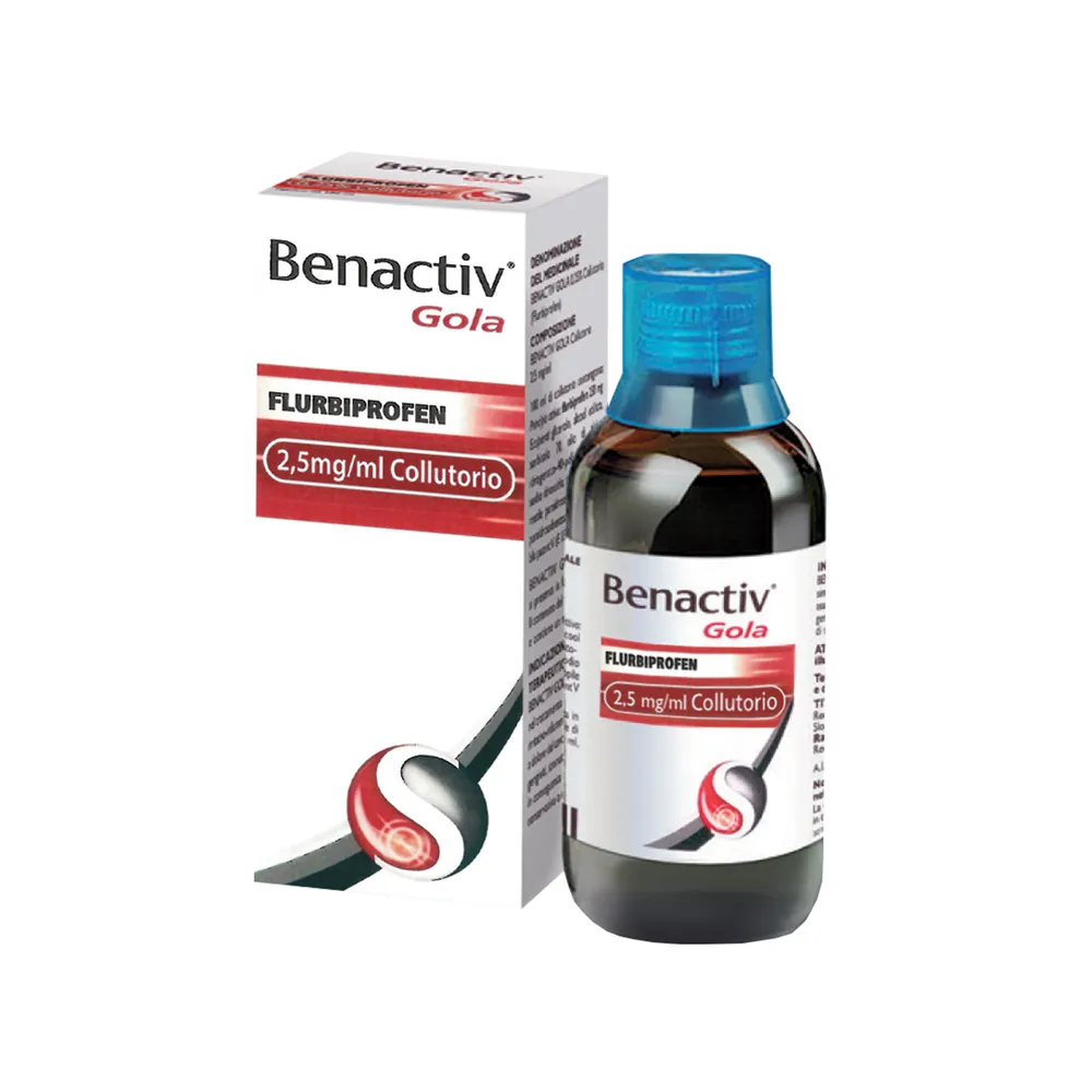 Benactiv for sore throat mouthwash