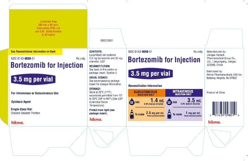 Bortezomib Hikma powder for solution for injection