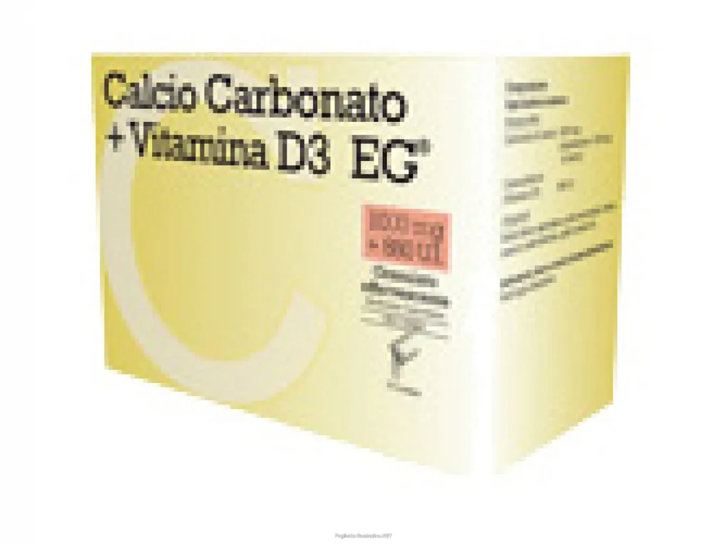 Carbonato de calcio + vitamina D3 granulados, efervescentes