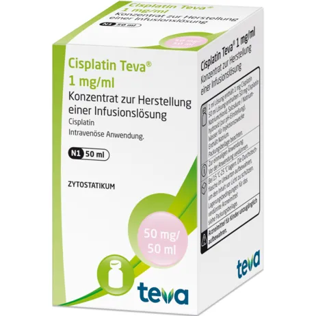 Cisplatino Teva Italia solución para infusión, concentrado