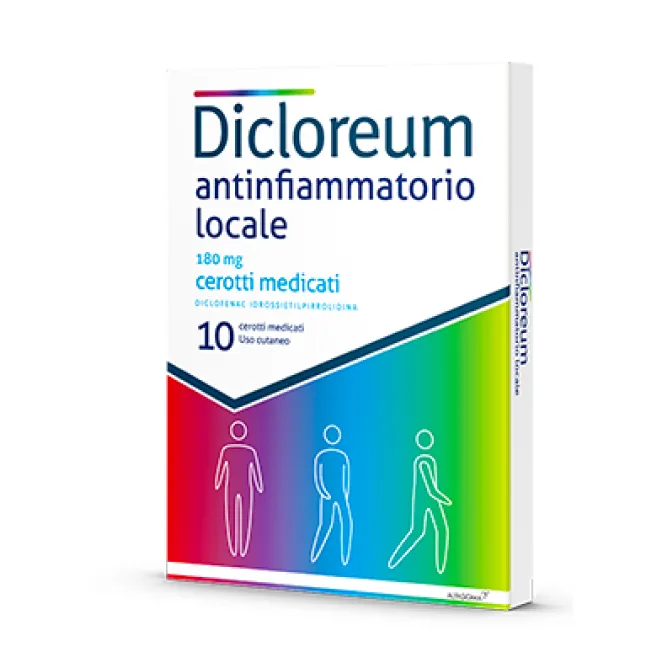 Dicloreum antiinflamatorio local parches transdérmicos