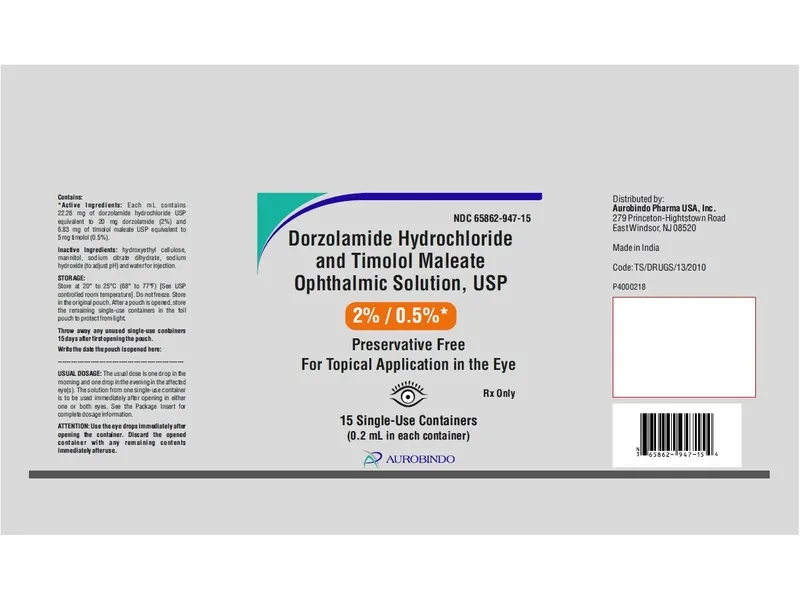 Dorzolamida Aurobindo solución, oftálmica