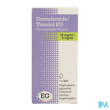 Dorzolamide and timolol EG solution, eye