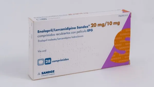 Enalapril y lercanidipina EG comprimidos, recubiertos con película