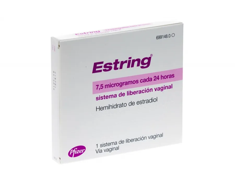 Estring sistema para liberación vaginal