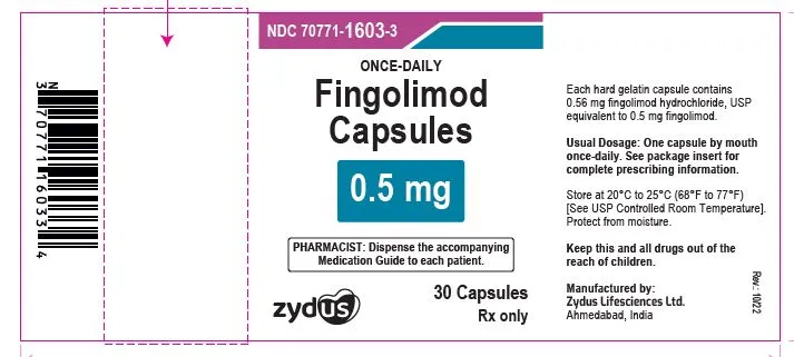 Fingolimod Towa capsules, hard gelatin