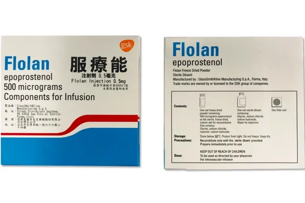 Flolan solution for infusion, powder and solvent for preparation