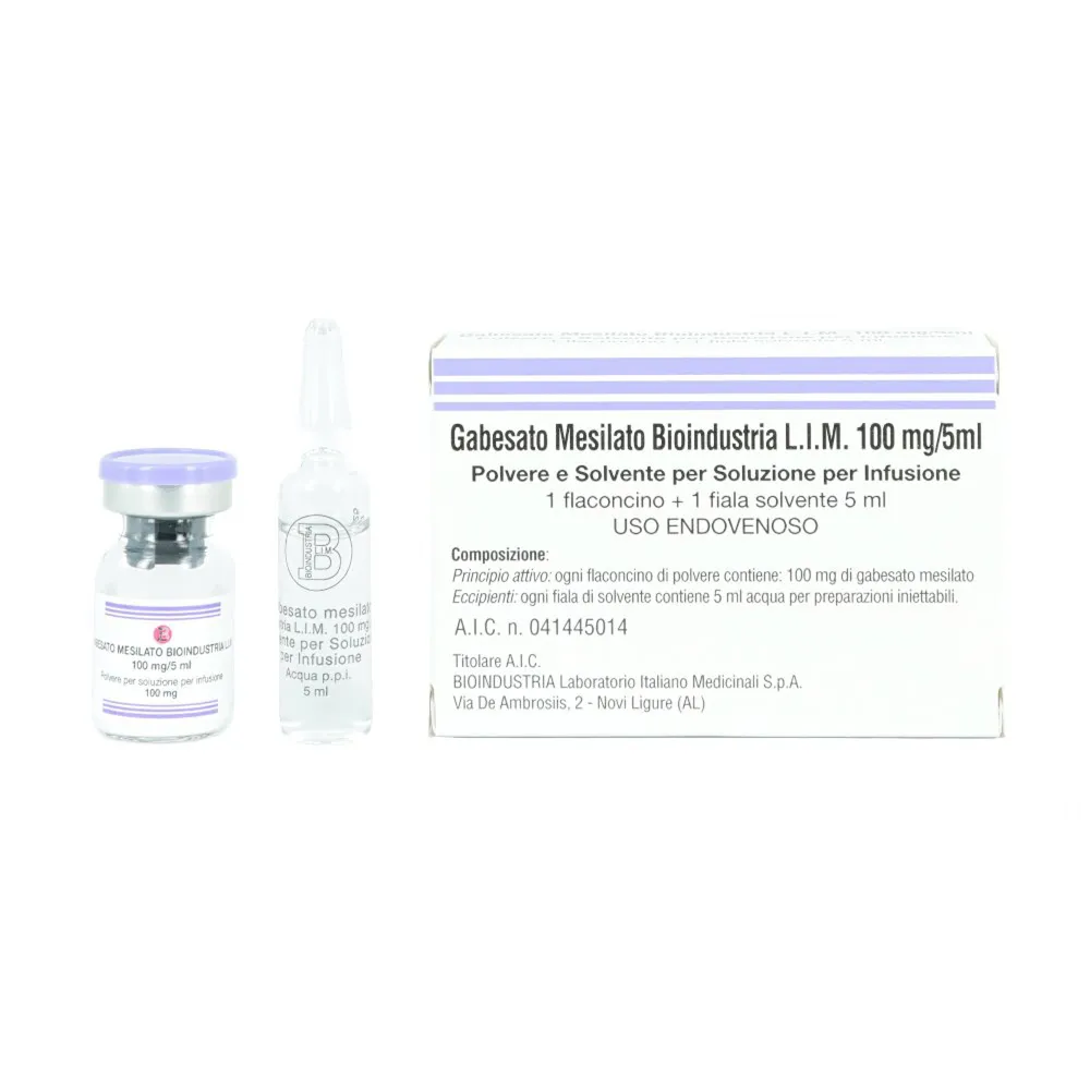 Gabapentin mesilate Bioindustria L.I.M. solution for infusion, powder and solvent for preparation