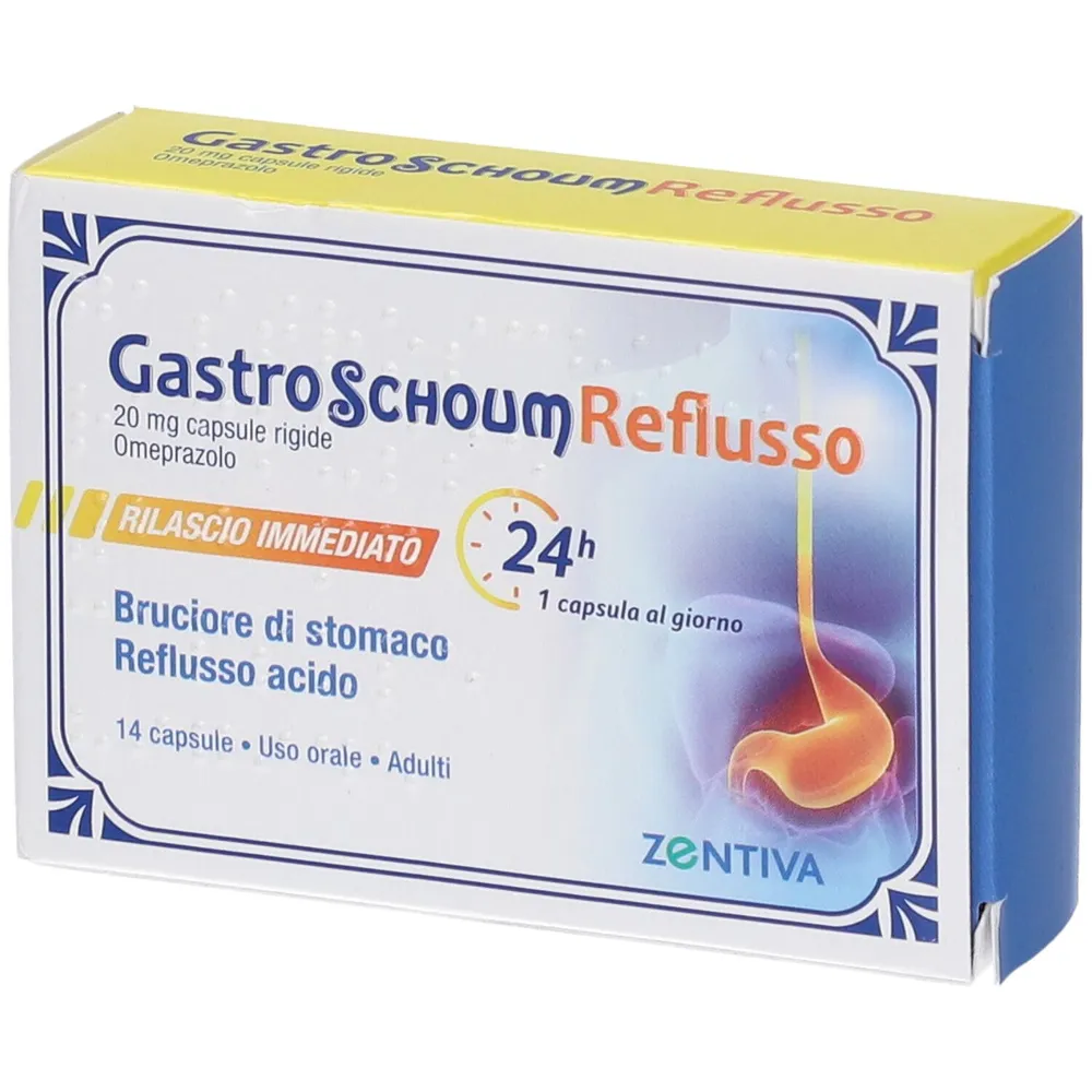 Gastroschoum for reflux capsules, hard gelatin