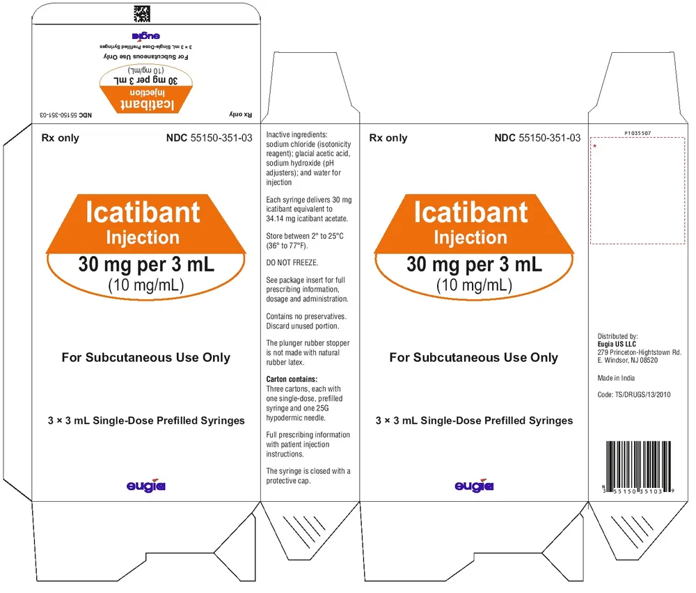 Icatibant Aguettant solución para inyección en jeringa precargada
