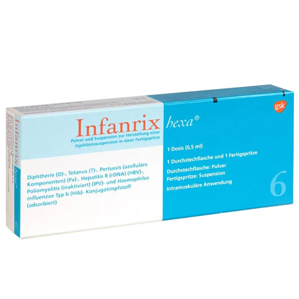 Infanrix Hexa polvo y disolvente para preparación de suspensión inyectable