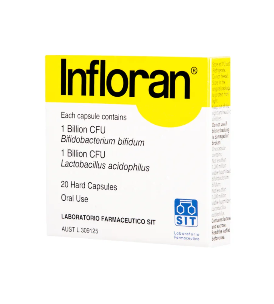 Infloran capsules, hard gelatin