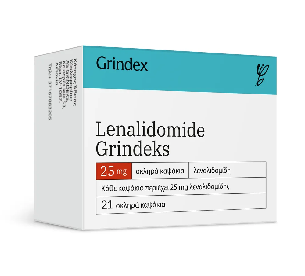 Lenalidomida Grindeks cápsulas, cápsulas duras