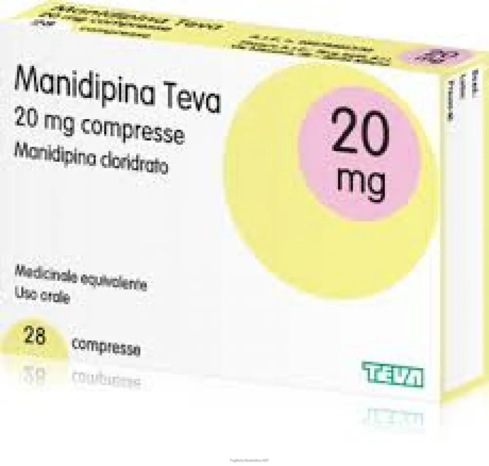 Manidipina Teva comprimidos