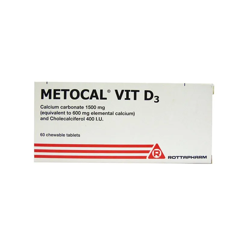 Metocal vitamina D3 comprimidos, masticables
