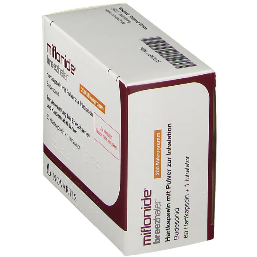 Miflonide polvo para inhalación, cápsula dura