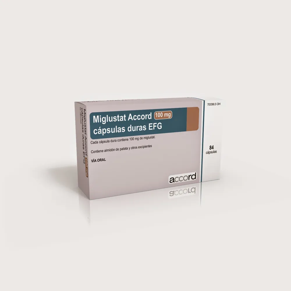 Miglustat Accord cápsulas, cápsulas duras