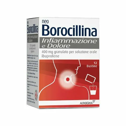 Neo Borocillina inflammation and pain solution, oral for preparation from granules