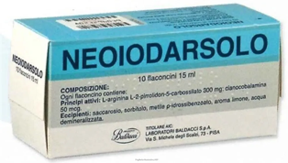 Neoiodarsolo solución, oral