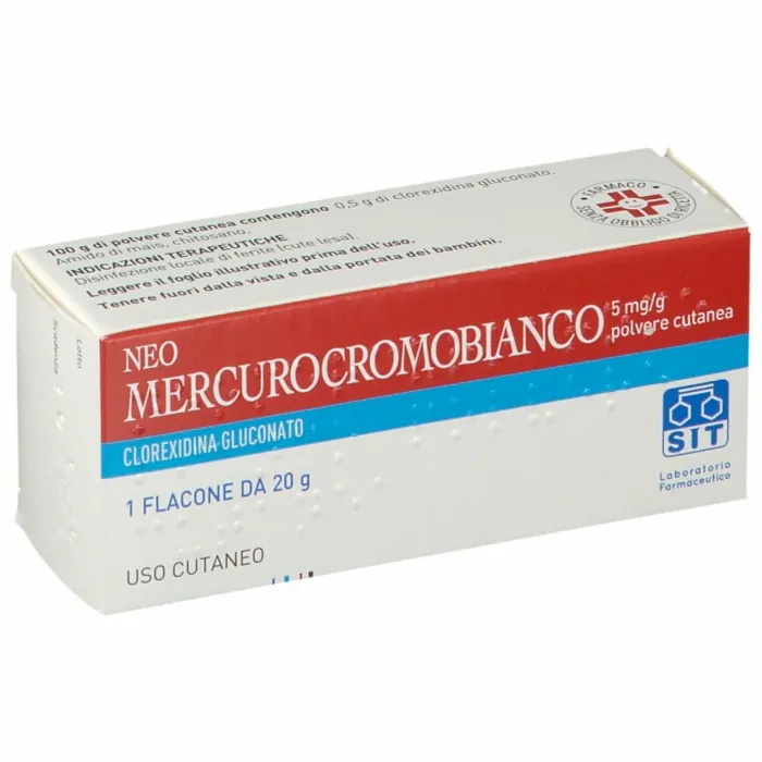 Neomercurocromo Bianco polvo, cutáneo
